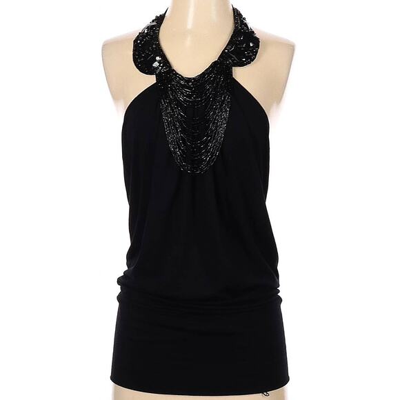 Robert Rodriguez Beaded Embellished Black Halter Top Women's Size Small - Picture 2 of 10